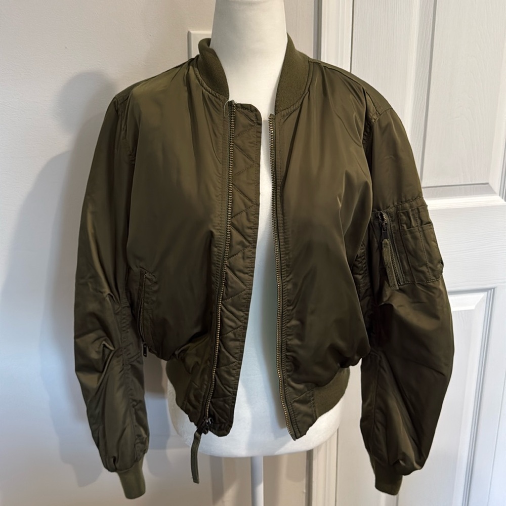 Olive Green Bomber Jacket